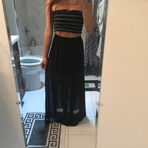 black maxi dress